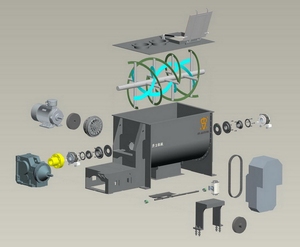 Industriële Blender Heavy Duty Lint <span class=keywords><strong>Mixer</strong></span> Met Industriële Verwarmd Voor Poeder Feed <span class=keywords><strong>Mixer</strong></span> Poeder <span class=keywords><strong>Mixer</strong></span> <span class=keywords><strong>Mixer</strong></span> - Product Image 4