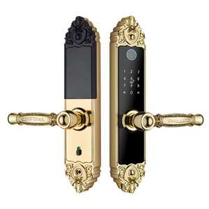 Cerradura Inteligente con Huella Dactilar para Puerta de Madera y Aleación de Aluminio Estilo Europeo, Control por WiFi y Aplicación (TTLock/All-lock), Acabado en Oro 24K para Dormitorio - Product Image 5
