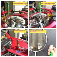Pince de fixation à quatre ressorts pour machine à cordage manuelle de raquettes de badminton et de tennis, en alliage de zinc