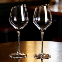 Gobelet en verre cristal sans plomb soufflé à la main incliné verres à vin blanc de luxe verrerie vintage verre à champagne pour la fête de mariage