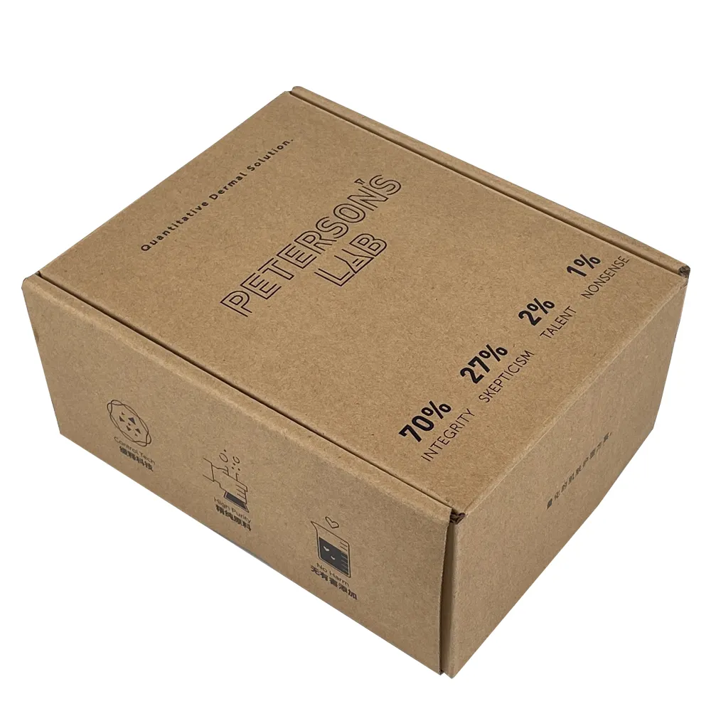 Natural Custom Brown Kraft Corrugated Shipping Clothing Packaging Recycled Mailer Shipper Box