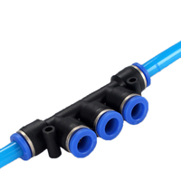 Raccords d'air pneumatiques à 5 voies connecteurs à dégagement rapide en plastique PK 4mm 6mm 8mm 10mm 12mm pour tuyau d'air et pièces pneumatiques