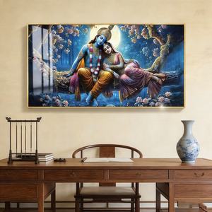 Peinture murale islamique personnalisée de luxe en gros, impression HD, décoration murale pour salon, art mural en porcelaine de cristal - Product Image 6