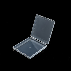 12.5cm Square Plastic Storage Box For Jewelry Cards Spare Parts Beaded Fishing Tackle Flat Desktop Organizer 12.5x12.5x1.7cm - Product Image 2