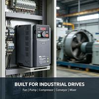 Variador de Frecuencia (VFD) de CA de 7.5KW 380V, Tres Fases, 50/60Hz, Control Vectorial sin Sensores, Inversor de Baja Frecuencia para Motor de Compresor