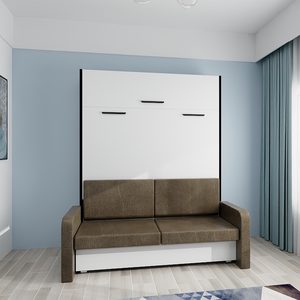 Juegos de dormitorio cama de pared plegable tamaño personalizado nuevo diseño cama de pared lateral moderna cama Murphy con sofá - Product Image 3
