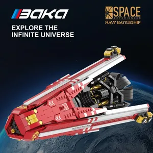 Serie BaKa Navi Spaziali, Modelli MOC di Astronavi e Caccia Spaziali, Kit di Mattoncini, Decorazione da Scrivania, Giocattoli Fai-da-Te per Bambini, Set di Blocchi da Costruzione - Product Image 3