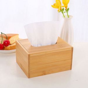 Rectangular Bamboo <b>Tissue</b> <b>Paper</b> Box Holder Household <b>Paper</b> Towel Storage Box with Cover - Product Image 4