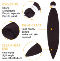 Extensions de cheveux synthétiques en fibre haute température Bozhen, 26 pouces, tresses au crochet, double trame, emballage jumbo, teintes