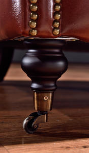 Sillón Chesterfield Clásico HJ HOME para <span class=keywords><strong>Sala</strong></span> de Estar, Muebles de Bar, Cuero Encerado Antiguo, Estilo Americano Retro para Cafetería y Hotel - Product Image 6