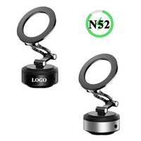 Support de téléphone magnétique pour voiture pliable à 3 axes avec ventouse et bras réglable, support de téléphone pour navigation sur tableau de bord