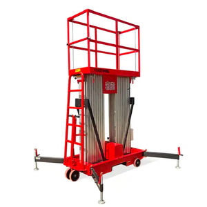 Tangga pengangkat listrik satu orang, baterai atau Manual pengangkat vertikal tiang ganda aluminium - Product Image 4