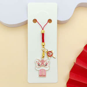 Kit de cordón para teléfono con diseño de Danza del León DIY, llavero trenzado de la suerte Guochao para la creación de amuletos personalizados y regalos culturales - Product Image 5