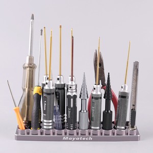 Portaherramientas Mayatech de 13 compartimentos, bandeja de herramientas preensamblada de aleación de aluminio para destornilladores y herramientas de precisión - Product Image 1