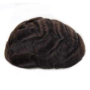 TOPUNIQUE TUS03 Parrucca Frontale in Pizzo 100% Capelli Umani Vergini Remy per Uomo, Pelle Super Sottile, Nodi Comodi, Aspetto Naturale, Toupet Sostitutivo - Product Image 3