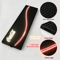 Tapis de bar en PVC lumineux personnalisé avec LED, tapis de comptoir de bar avec logo lumineux néon, accessoires de bar promotionnels personnalisés