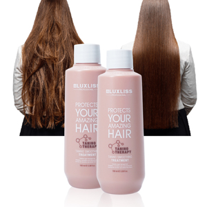 LUXLISS Keratin Brazilian Salon Russian Straightening Tannic Amino Acid Shine Smoothing <span class=keywords><strong>Tanino</strong></span> Hair Treatment Products for Women - Product Image 1