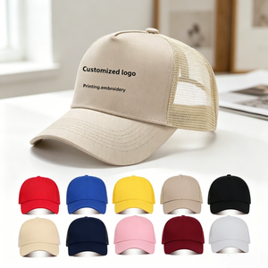Cappello Estivo Protettivo dal Sole, Cappello in Puro Cotone Traspirante a Rete, Cappello da Baseball per Team in Viaggio, Cappello a Becco d'Anatra, Personalizzazione Cappelli da Lavoro per Ristorazione - Product Image 1