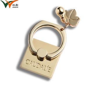 Support de téléphone en forme d'anneau laser doré, petit support de téléphone rotatif à 360 degrés avec pendentif - Product Image 6