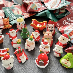 Sacs surprise de Noël, poupées miniatures, figurines de Père Noël, bonhommes de neige, rennes, décorations pour enfants, jouets, cadeaux, prix, objets de collection 3D - Product Image 3