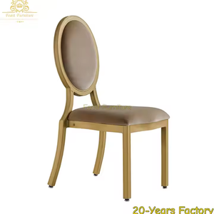 Chaise de Banquet moderne romantique empilable en velours pour événement de mariage chaise de salle à manger en métal doré réception de mariage fête de restaurant - Product Image 5