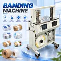 Machine de ligature automatique de cartons électrique haute précision contrôlée par PLC avec moteur pour l'emballage alimentaire et textile, en stock