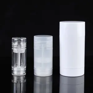 15 г 40 г 75 г круглые белые дезодоранты упаковочные контейнеры пустые Твердые бутылки для очистки пластиковая дезодорант трубка