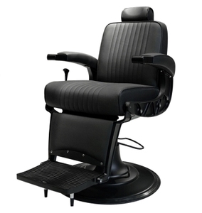 Sillón de Barbería Reclinable para Hombre, Portátil, Negro, Metálico, para Salón de Belleza - Product Image 3