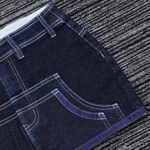 Jupes courtes européennes et américaines de haute qualité Mini <span class=keywords><strong>jupe</strong></span> d'été <span class=keywords><strong>en</strong></span> <span class=keywords><strong>jean</strong></span> pour femmes de couleur unie personnalisée - Product Image 6