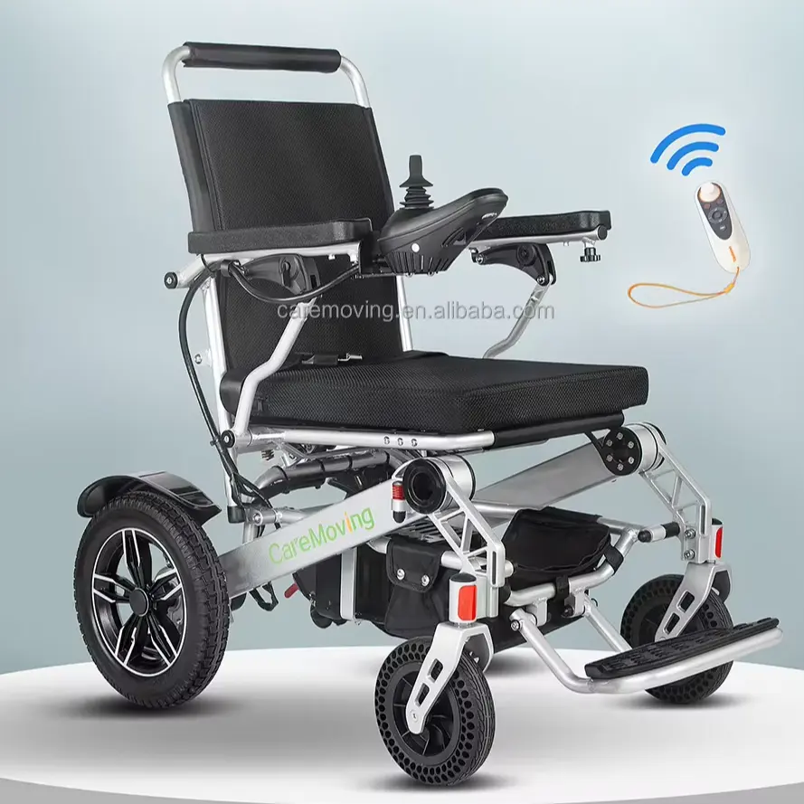 New foldable electric wheelchair aluminum lightweight power wheel chair with lithium battery