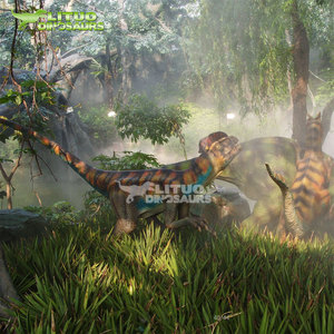 Dinosaure animatronique <span class=keywords><strong>Dilophosaurus</strong></span> grandeur nature pour une utilisation en intérieur pour les centres commerciaux Parcs d'aventure Jardins d'enfants Parcs de trampoline - Product Image 4