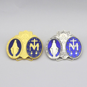 Médaille <span class=keywords><strong>Miraculeuse</strong></span> Catholique Personnalisée en Émail Doré Vierge Marie, Chapelet Pliable 1830 pour Autel Domestique, Église, Baptême, Cadeau Religieux - Product Image 1