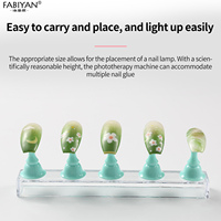 Nouveau Présentoir à Ongles pour Faux Ongles, Support d'Entraînement Nail Art en Acrylique Transparent Magnétique