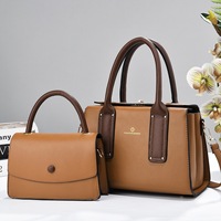 Ensemble de 2 sacs à main pour femmes en cuir PU, sac fourre-tout bicolore, sacs à bandoulière pour femmes, sacs messager pour tous les jours et les soirées