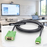 Convertisseur actif HDMI vers VGA 1080P, câble vidéo HDMI mâle vers VGA mâle pour ordinateur portable, PC, moniteur, projecteur, connexion d'affichage de bureau
