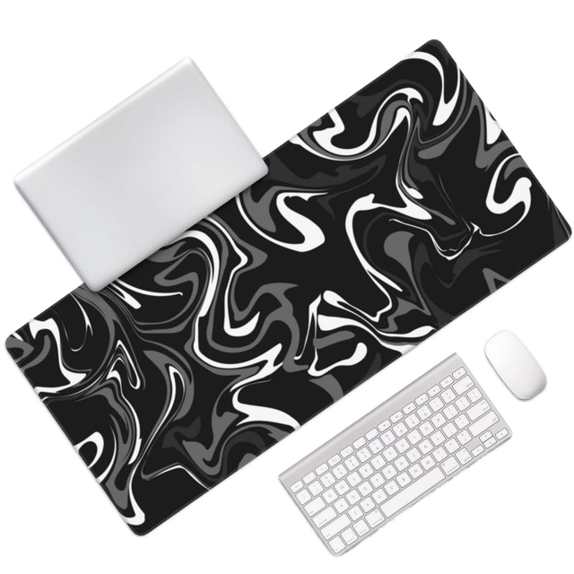 Large Keyboard Mat Extended Custom Gaming Mouse Pad with Stitched Edges