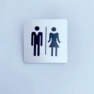사용자 정의 호텔 사무실 문 화장실 간판 여성 남성 화장실 표지판 화장실 문 벽 표시