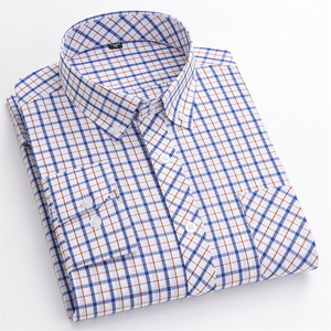 Camicie Estive da <span class=keywords><strong>Uomo</strong></span> in Cotone a Maniche Lunghe di Alta Qualità, <span class=keywords><strong>Taglie</strong></span> Grandi Disponibili - Product Image 6