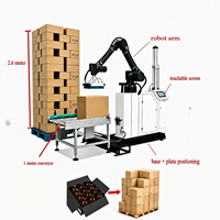 Palettiseur collaboratif robotisé Collum à six axes pour l'empilage entièrement automatique de boîtes en carton et de bouteilles