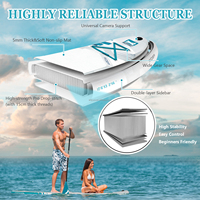 Planche à pagaie gonflable tout usage portable avec finition brossée en PVC/EVA, 7,9 kg, légère et sûre pour les lacs et les rivières