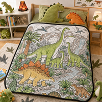 Manta de Colorear Lavable y Reutilizable OEM, Mapa del Mundo, Animales, Franela, Manualidades, Arte, para Niños, Actividad Familiar, Regalo Personalizado