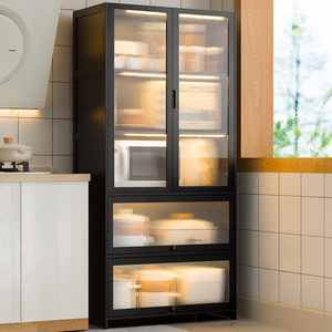 Four à micro-ondes de grande capacité à 5 niveaux, armoire de rangement, îlots de cuisine et chariots en bambou anti-poussière, fabrication à usage domestique - Product Image 4