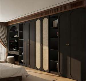 Armario de Madera Maciza para Ropa Personalizado con Estantes Ajustables, Barras para Colgar y Zapateros para la Organización del Dormitorio - Product Image 3