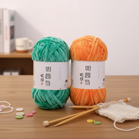 Kit de tricot DIY Ruyi Bird : couverture, écharpe et sac en laine chenille velours doré, écologique, teinture à motifs