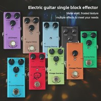 Pédale de Delay Simple pour Guitare Électrique True Bypass avec Boutons de Réglage du Temps/du Niveau/de la Répétition, Pédale d'Effet Numérique 9V DC