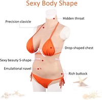 Body de Travesti Poitrine en Silicone avec Faux Sexe et Hanches pour Transgenre