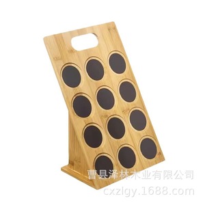 Bamboo <b>Spice</b> Rack Stainless Steel <b>Jar</b> Set Kitchen Storage Modern Minimalist Style - Product Image 4