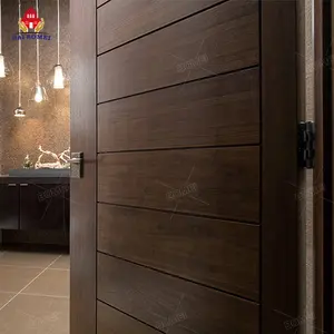 Composiet Polymeer Indoor Chinese Frame Zwart Turks Mdf Interieur Hout Flush Deur Modern Eiken Wit Fineer Deur Voor Hotel