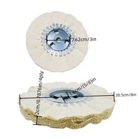 Roue en aluminium de voiture de 8 pouces Machine de polissage manuelle Roue en tissu de sisal pour le nettoyage de surface et le type de média de soufflage de meulage