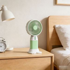 Hot Sale Factory Custom Portable Cartoon Style ABS Plastic Handheld Phone Stand Fan 1 Speed <b>Lead</b>-acid Battery - Product Image 6